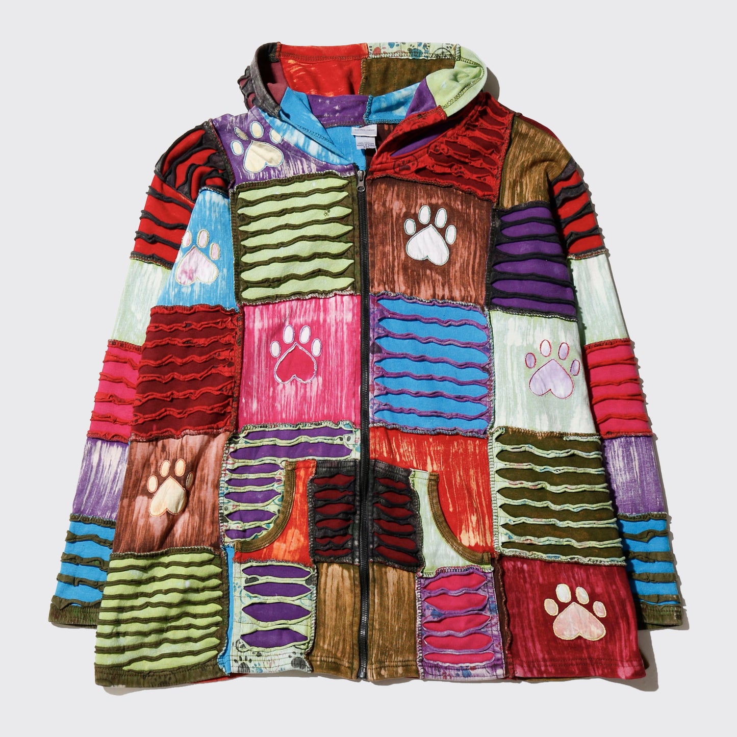 vintage paw pads goa hoodie