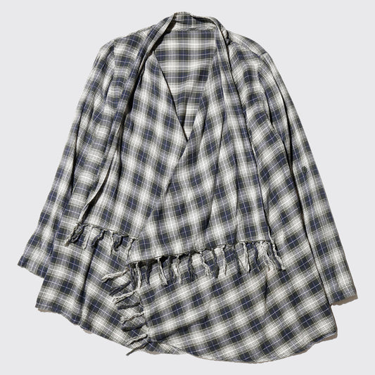 vintage ombre check shawl gown