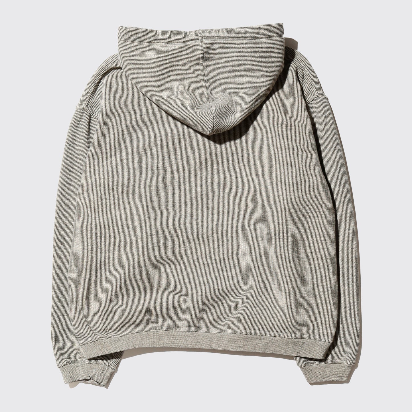 vintage emblemed stripe half zip hoodie