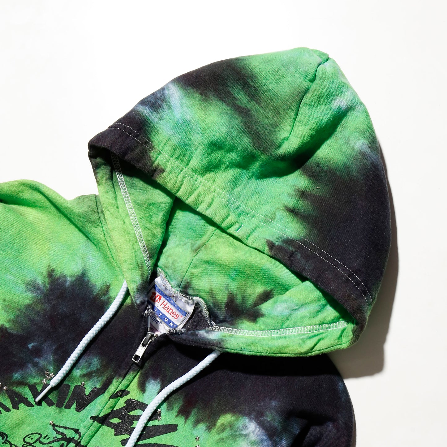 *one-off "making bacon" hand screen hoodie