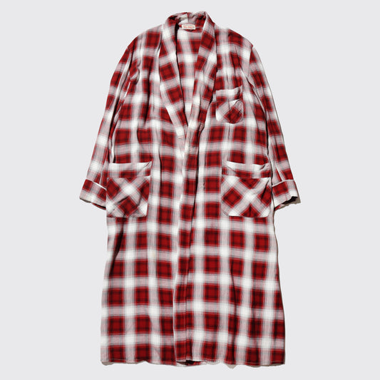 vintage 60's ombre check rayon gown