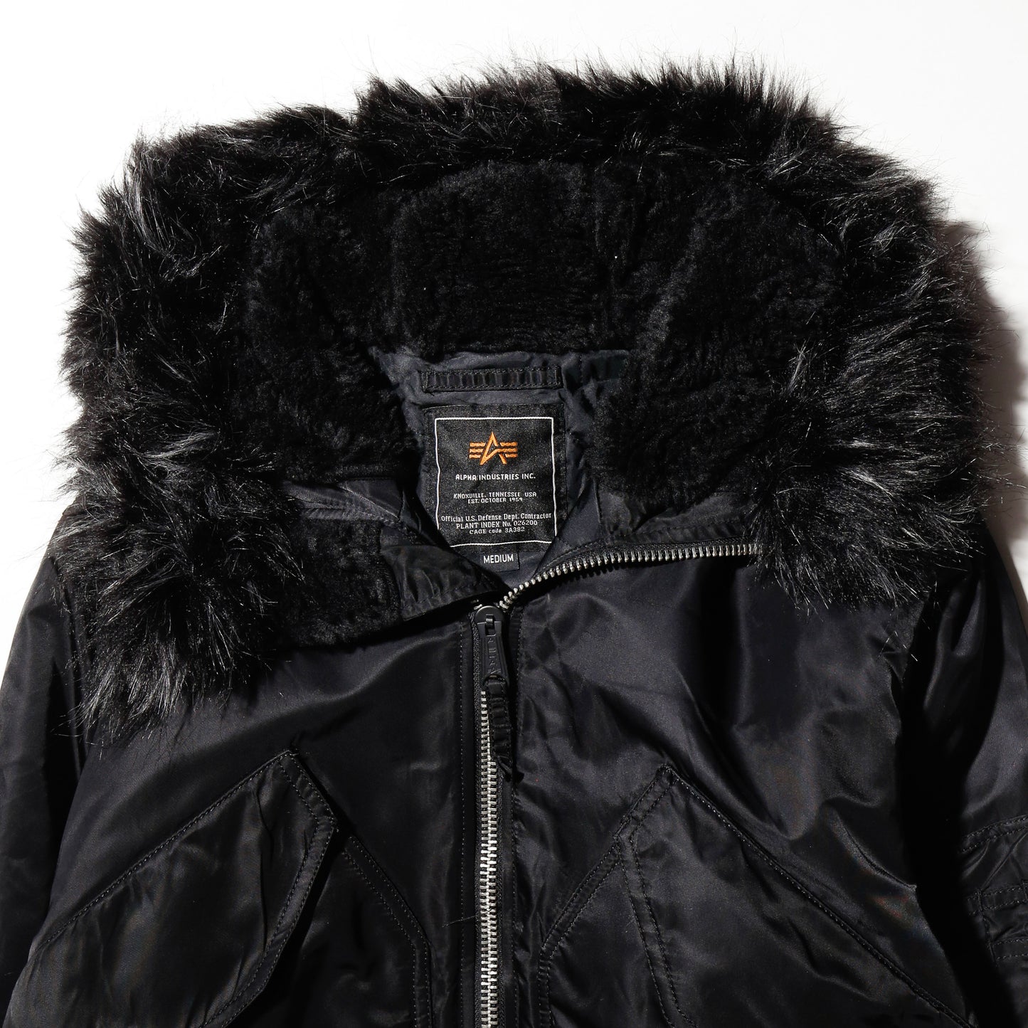 vintage alpha hooded flight jacket