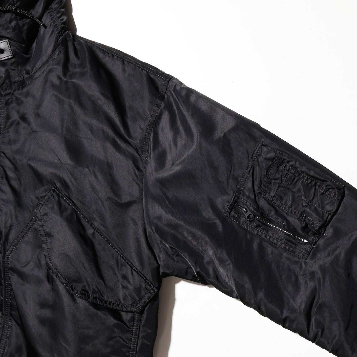 vintage alpha hooded flight jacket