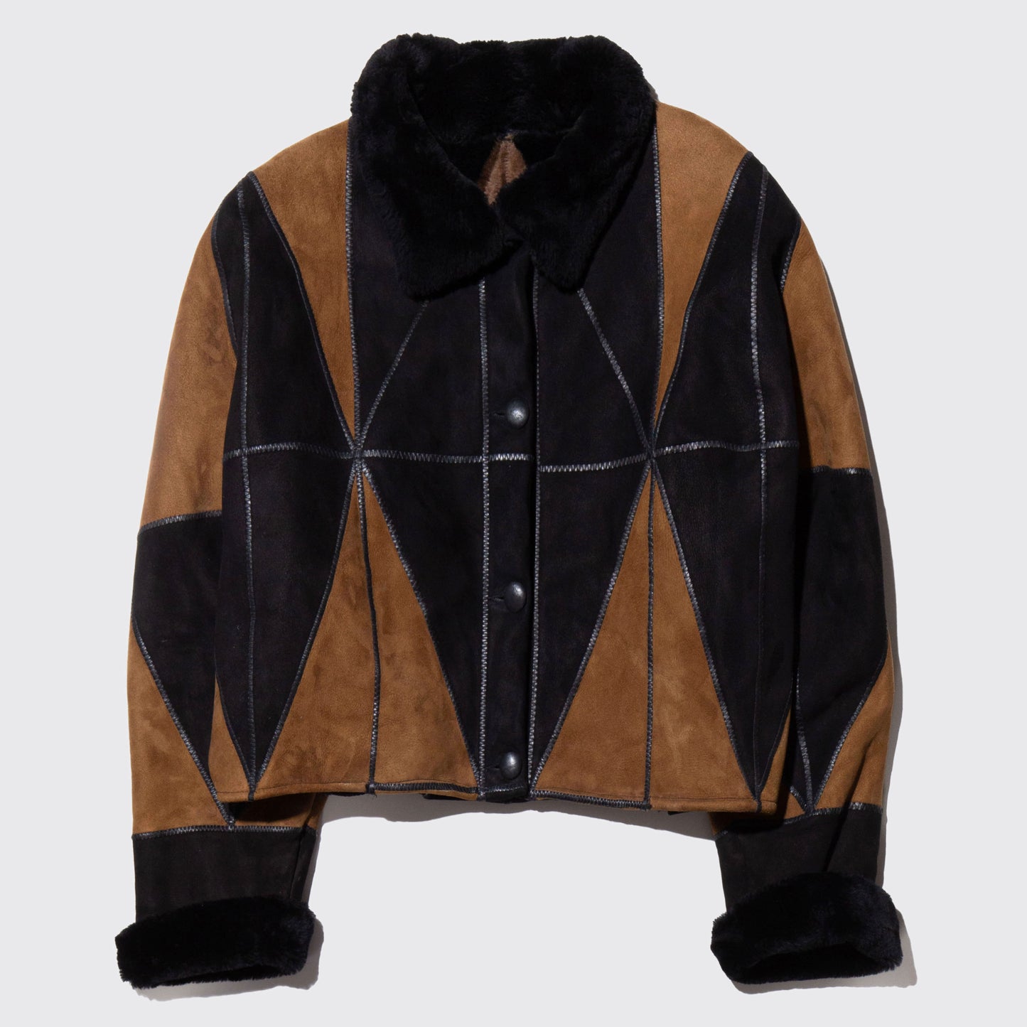 vintage 80's dia shearling mouton jacket