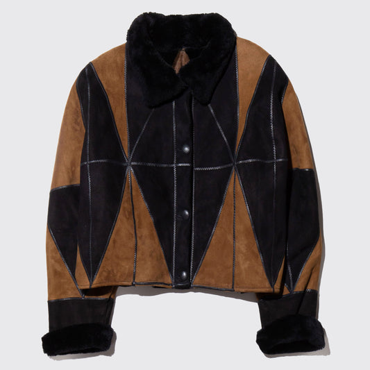 vintage 80's dia shearling mouton jacket