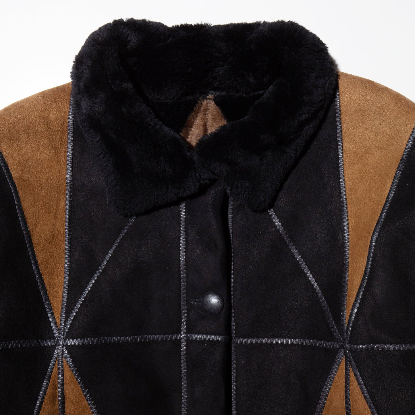 vintage 80's dia shearling mouton jacket