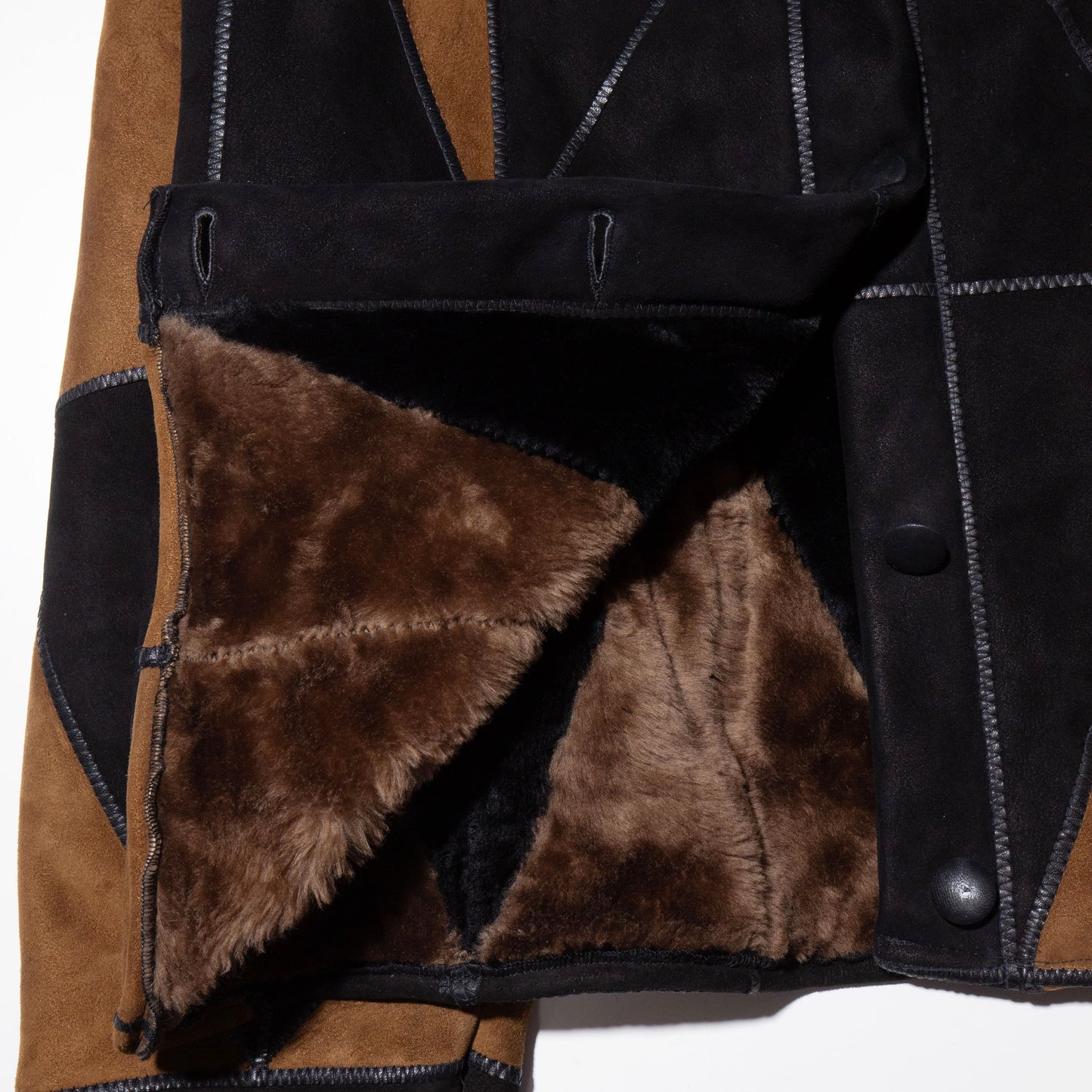 vintage 80's dia shearling mouton jacket