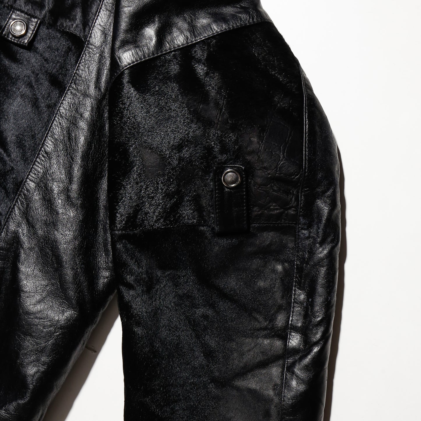 vintage unborn leather jacket , with boa liner