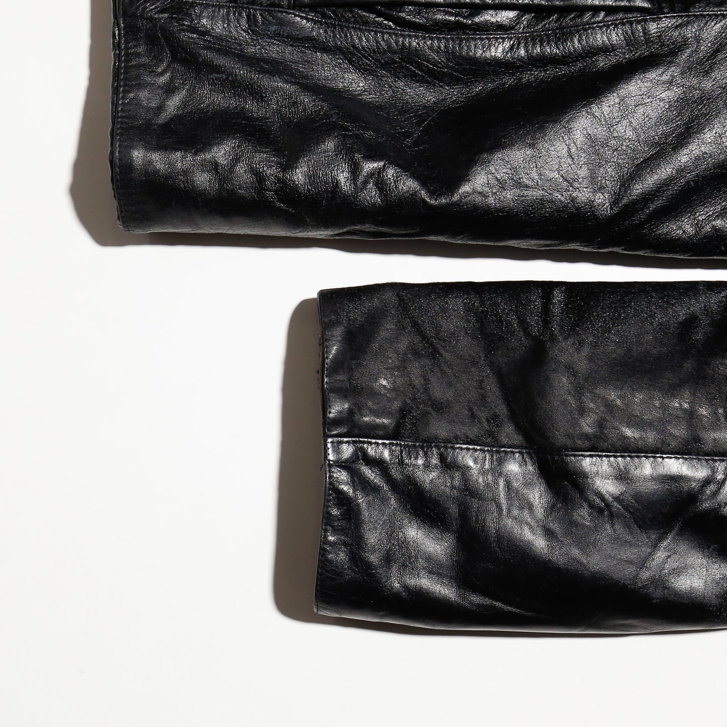 vintage unborn leather jacket , with boa liner