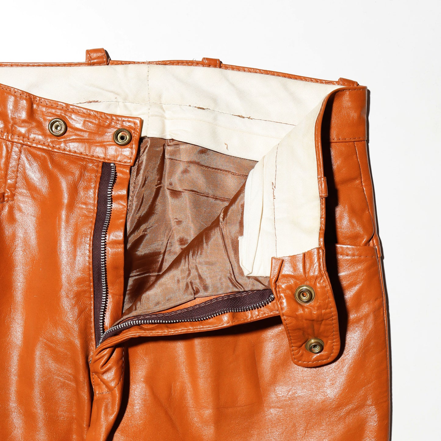 vintage 70's leather flare trousers