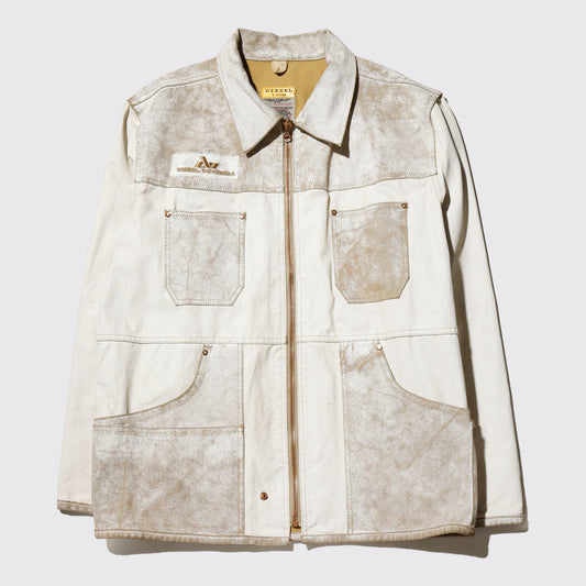 vintage 00's diesel distressed paint coveralls jacket
