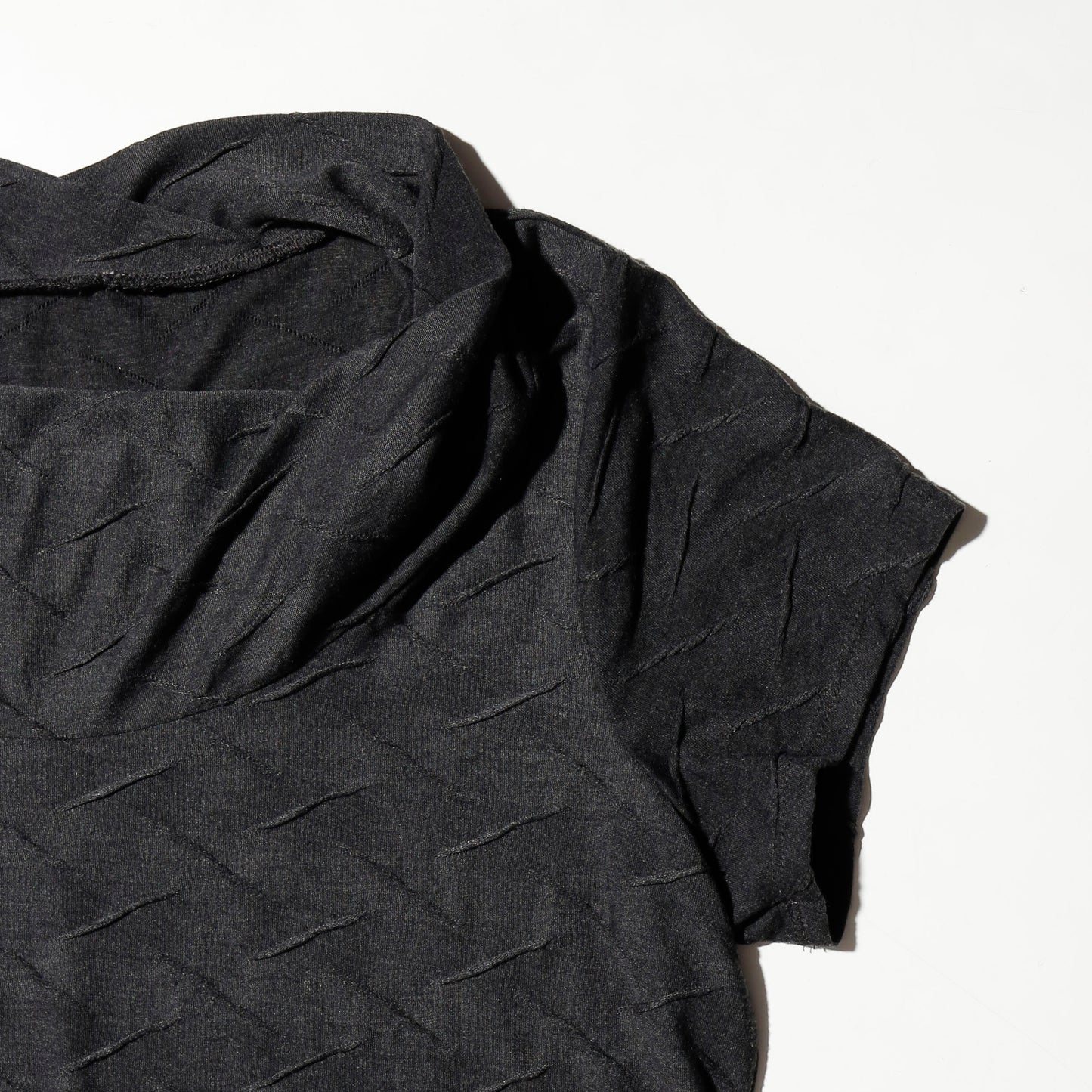 vintage textured cowl neck h/s