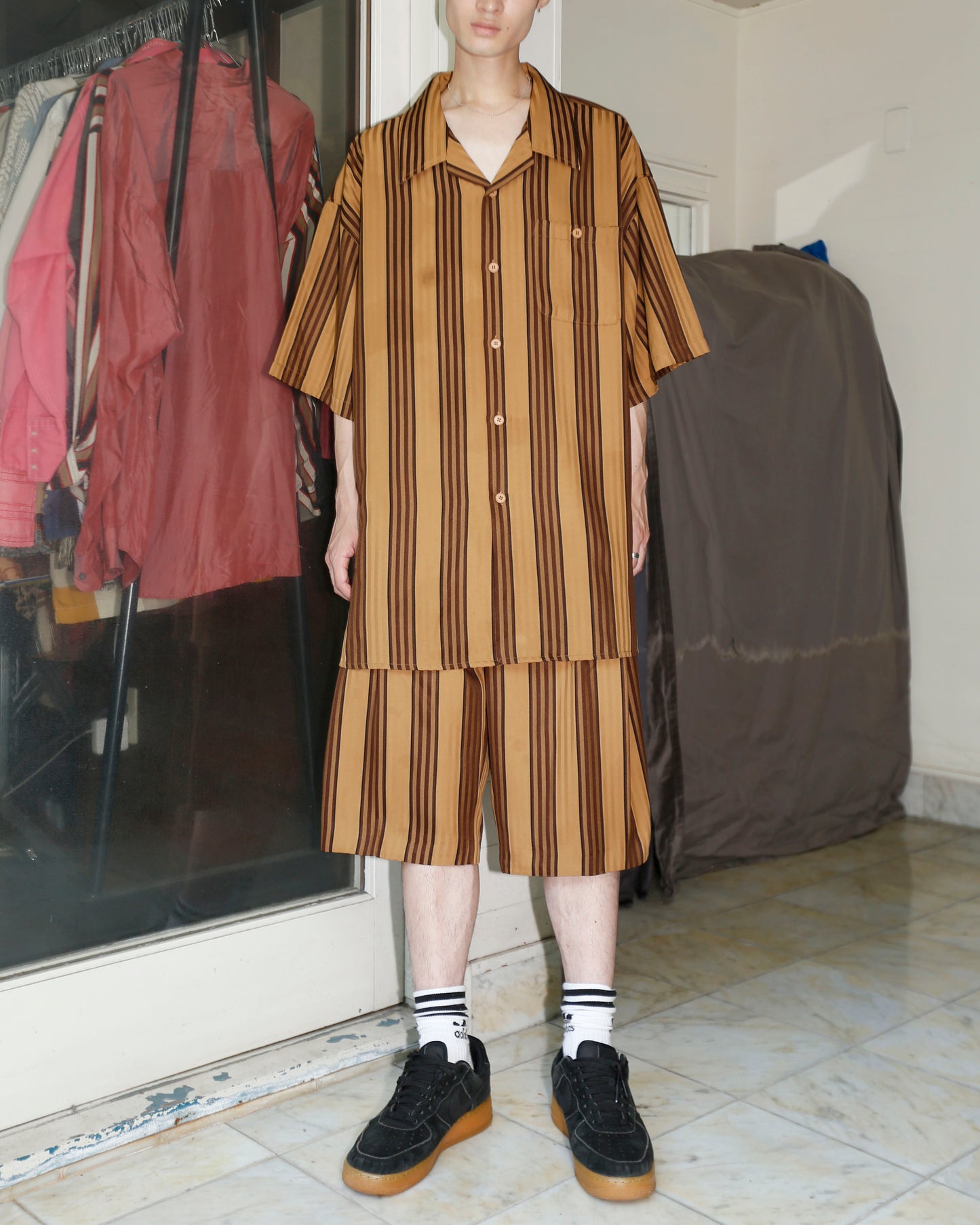 vintage stripe loose h/s set up