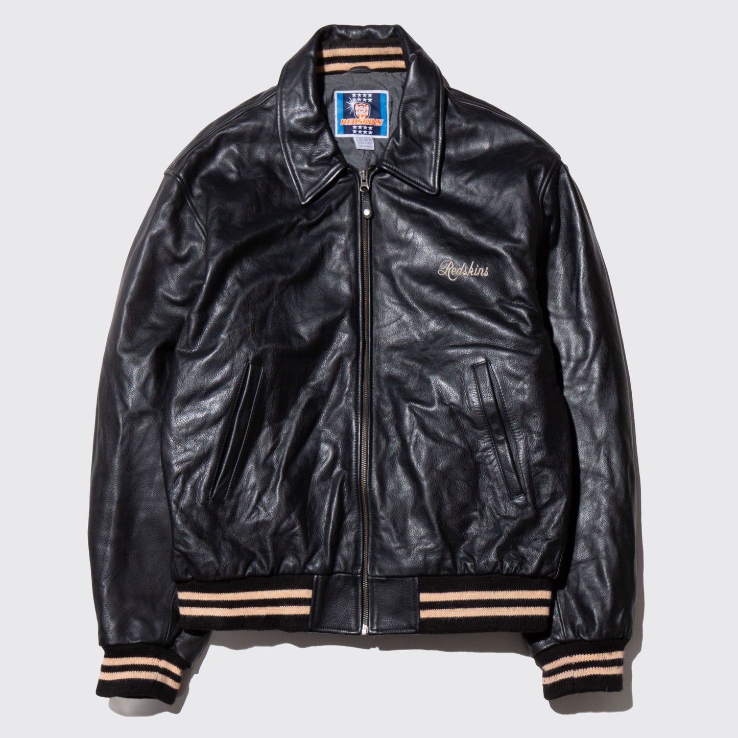 vintage leather varsity jacket