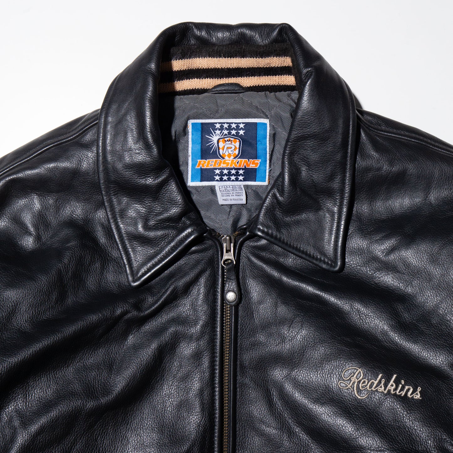 vintage leather varsity jacket