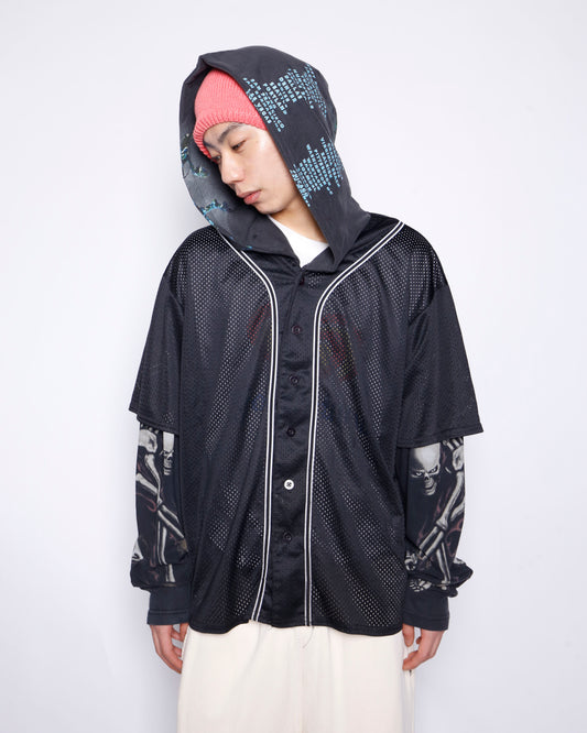 *one-off hybrid baseball hoodie