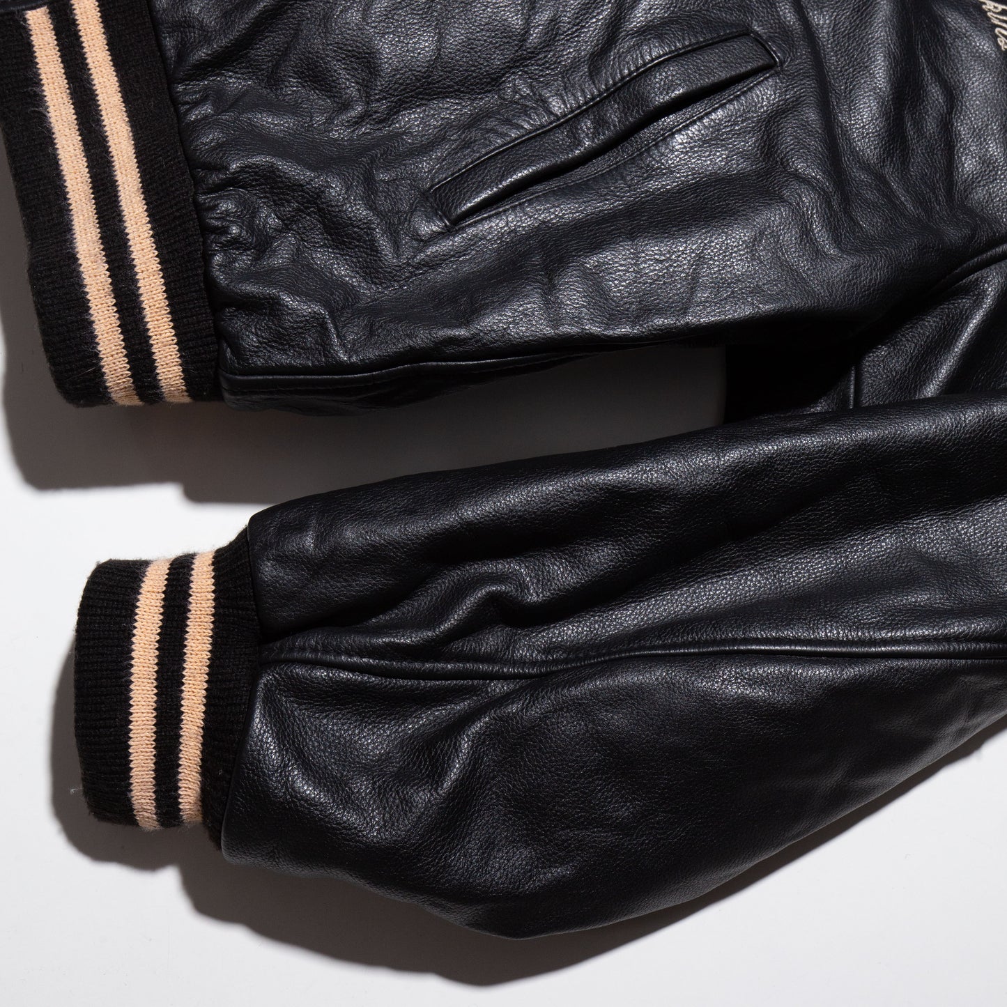 vintage leather varsity jacket