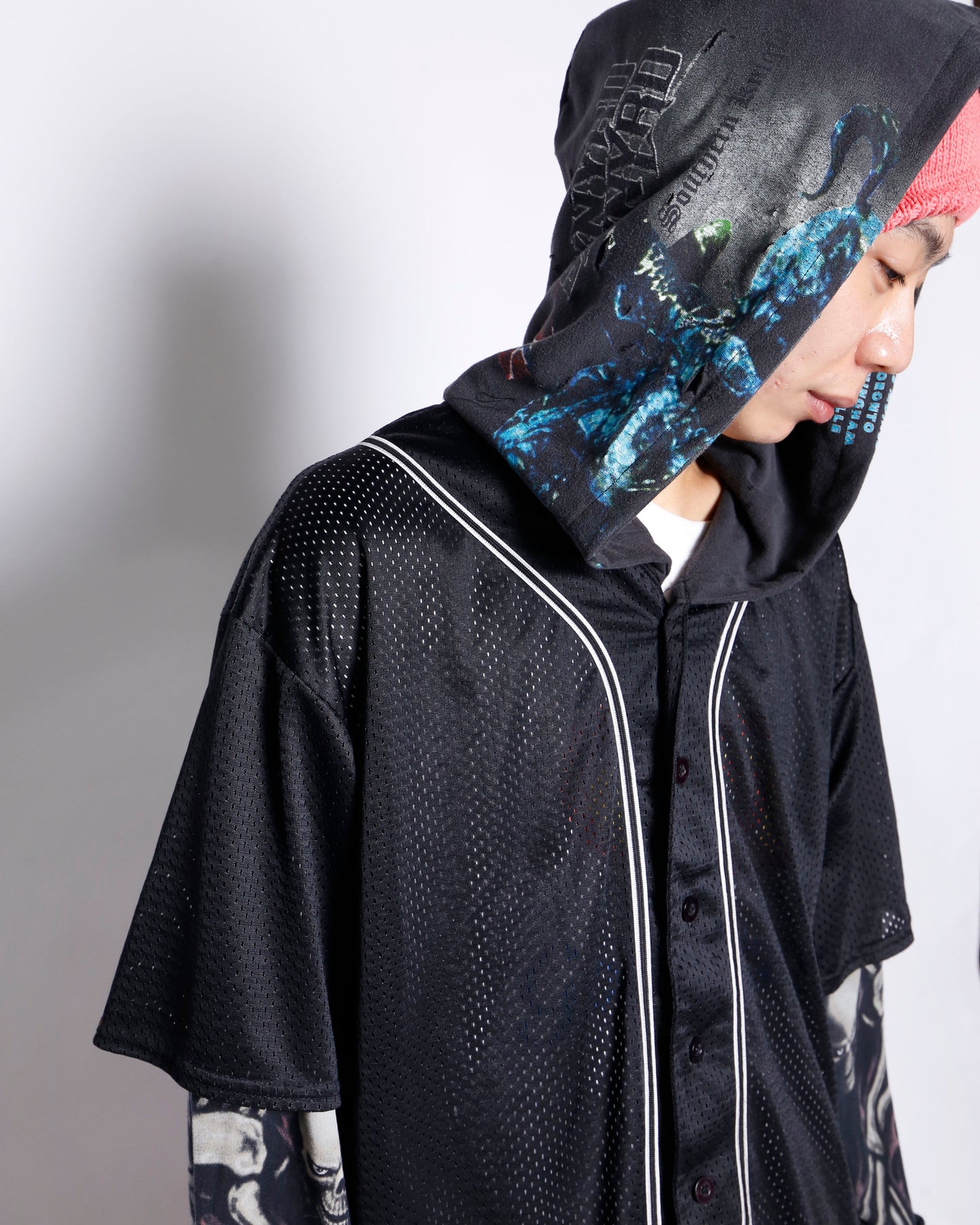 *one-off hybrid baseball hoodie