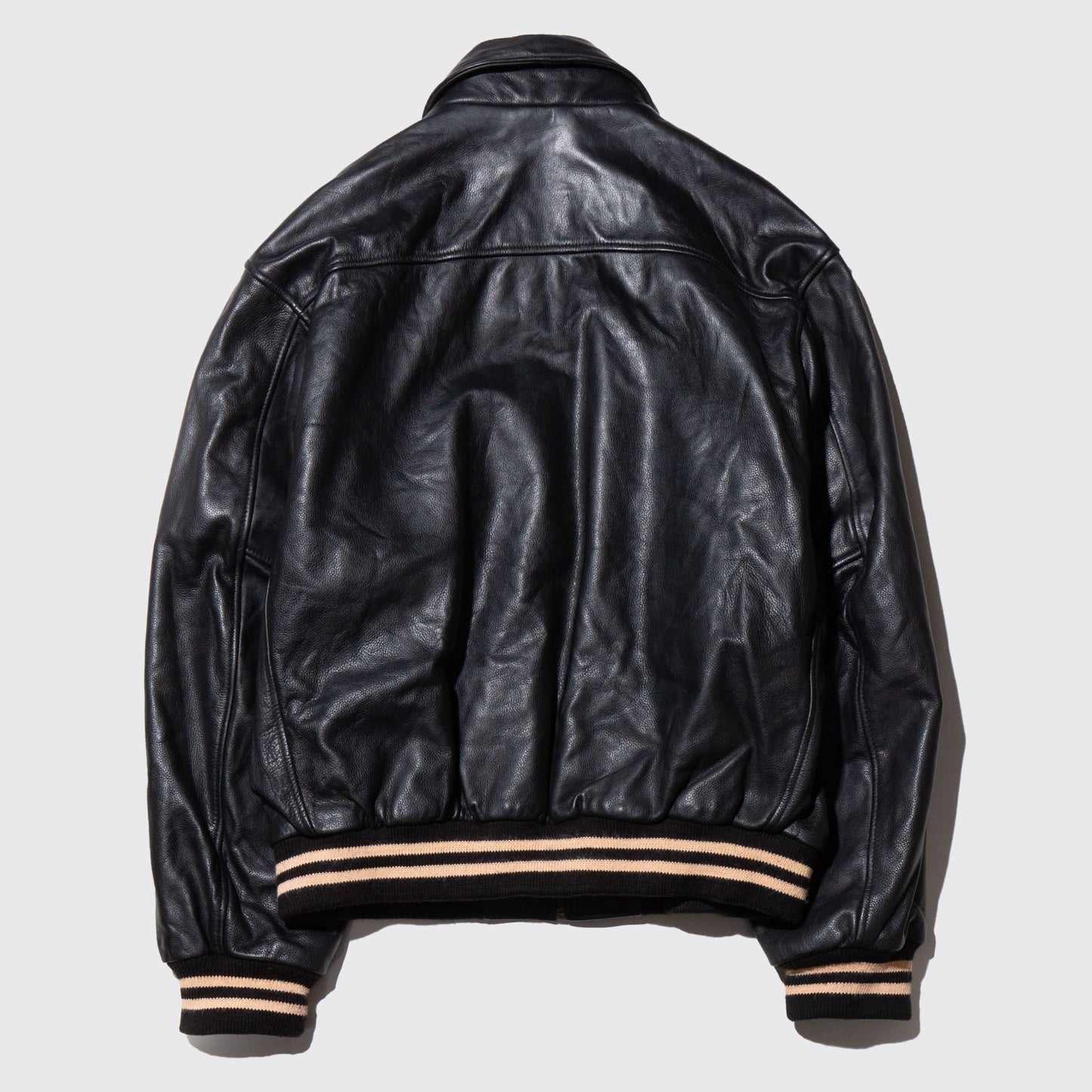 vintage leather varsity jacket