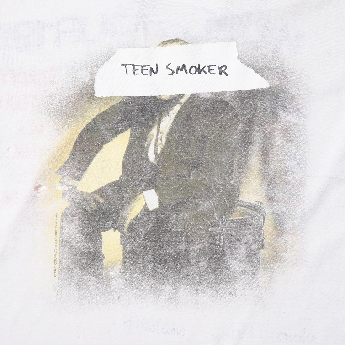 "TEEN SMOKER" vintage reprint t-shirt