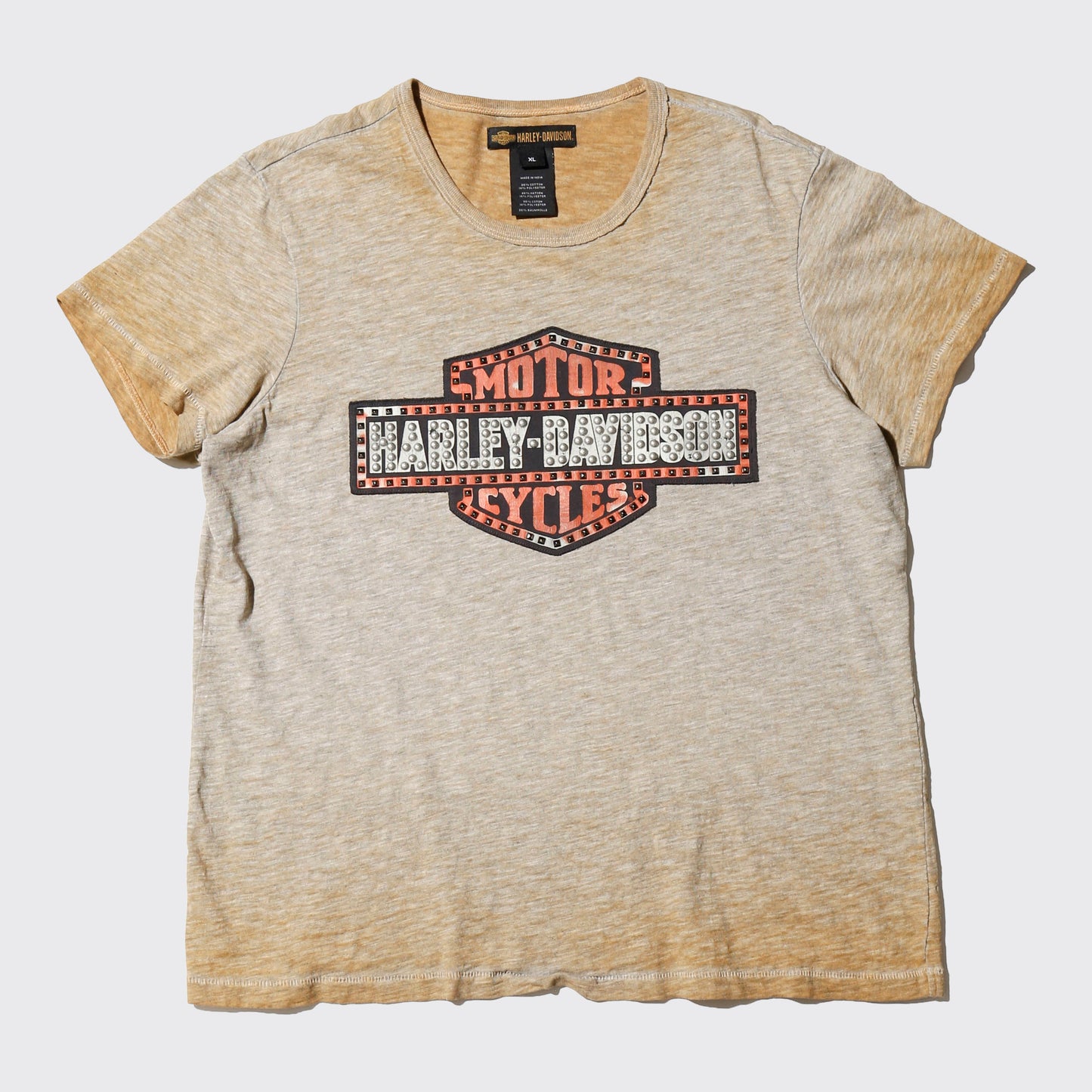 vintage harley-davidson acid studded logo t-shirt