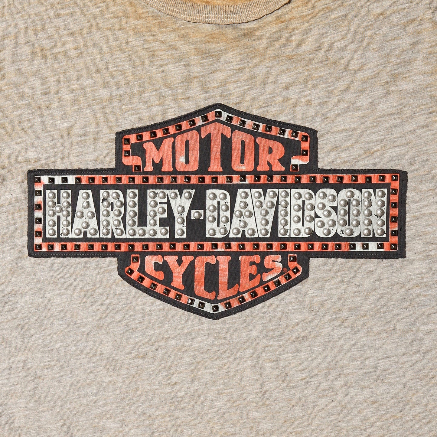 vintage harley-davidson acid studded logo t-shirt