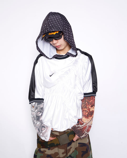 *one-off hybrid gathering hoodie