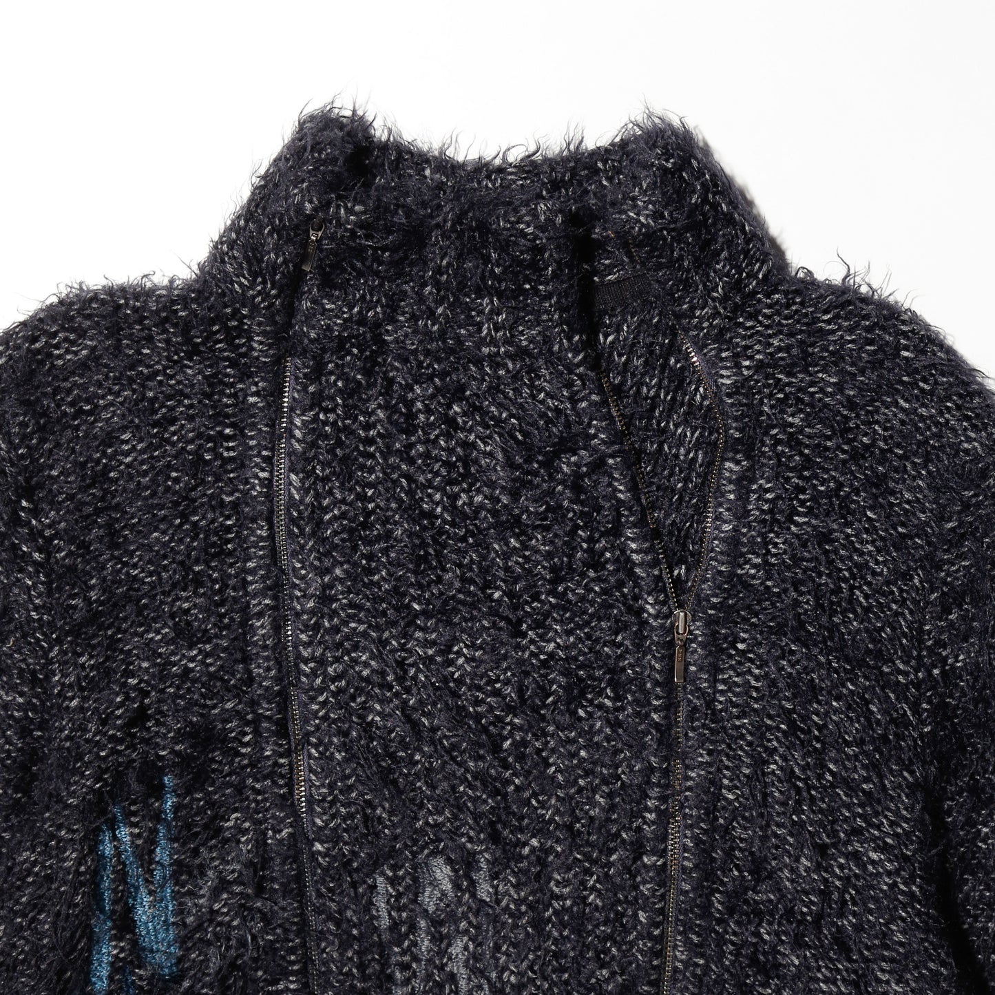 vintage double zip drivers sweater