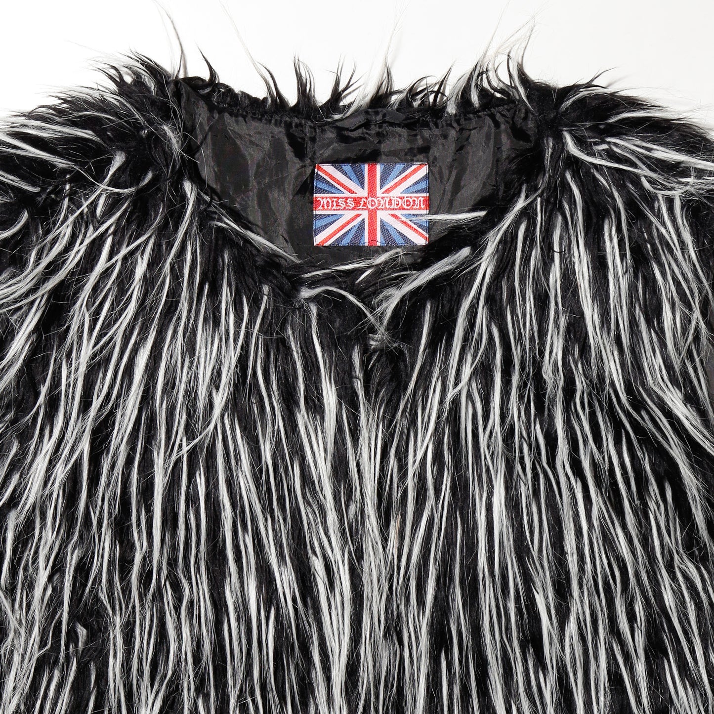 vintage shaggy faux fur vest