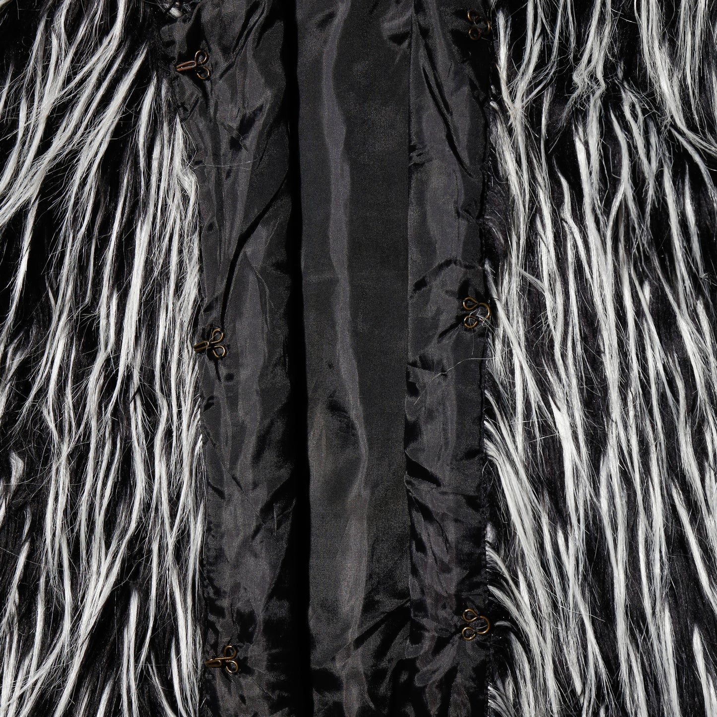 vintage shaggy faux fur vest