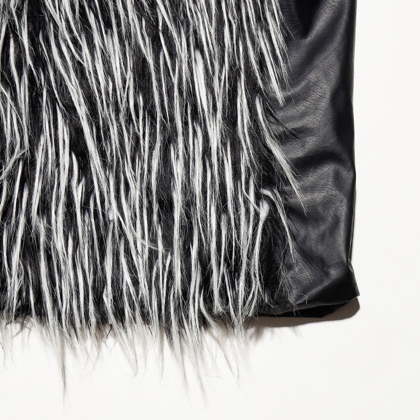 vintage shaggy faux fur vest