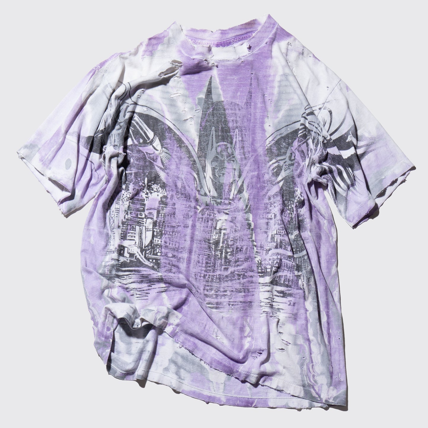 vintage 90's BATMAN all over print broken t-shirt