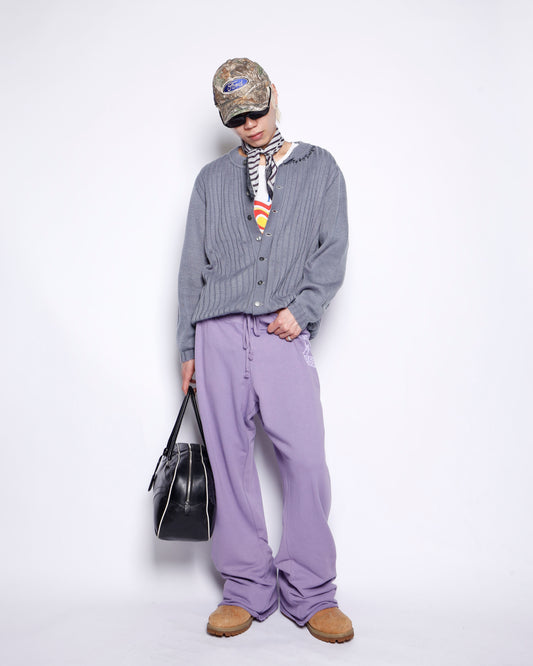 *one-off hand stitched cardigan, "teen smoker"