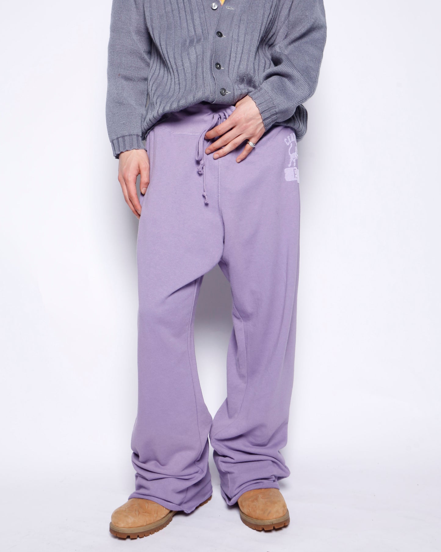 vintage lavender flare sweat pants