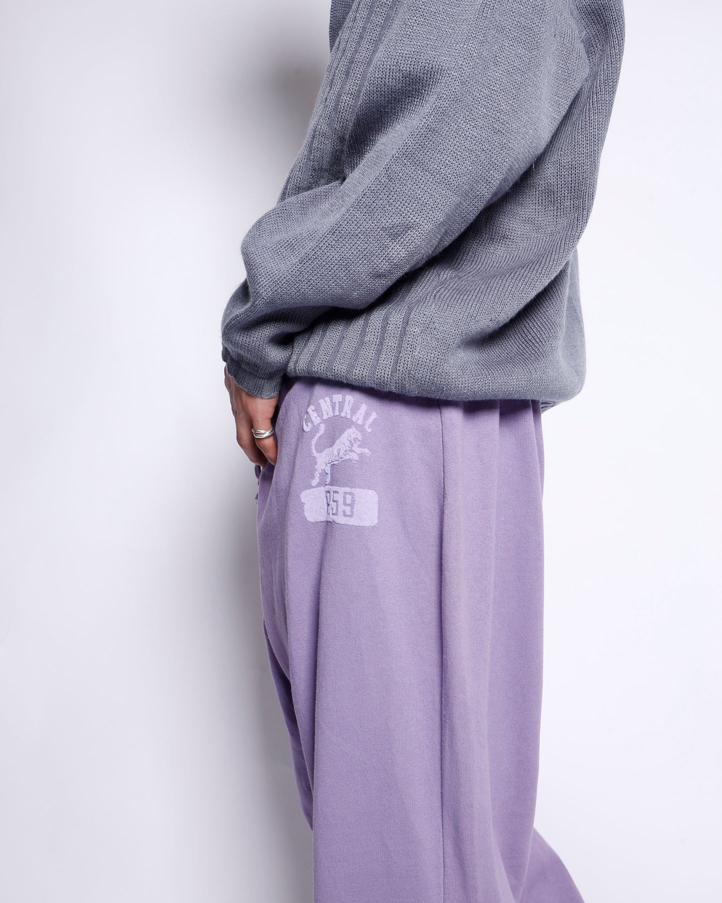vintage lavender flare sweat pants