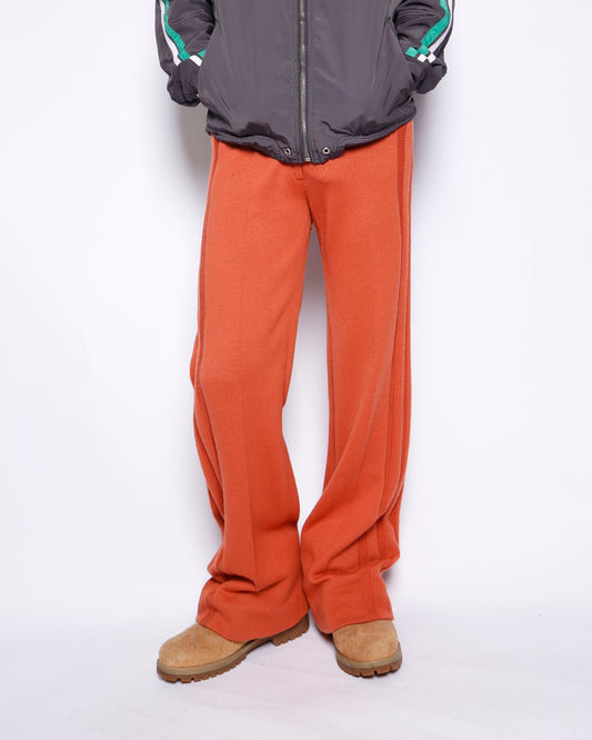 vintage 70's persimmon knit trousers