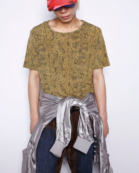 vintage lame python cut sew