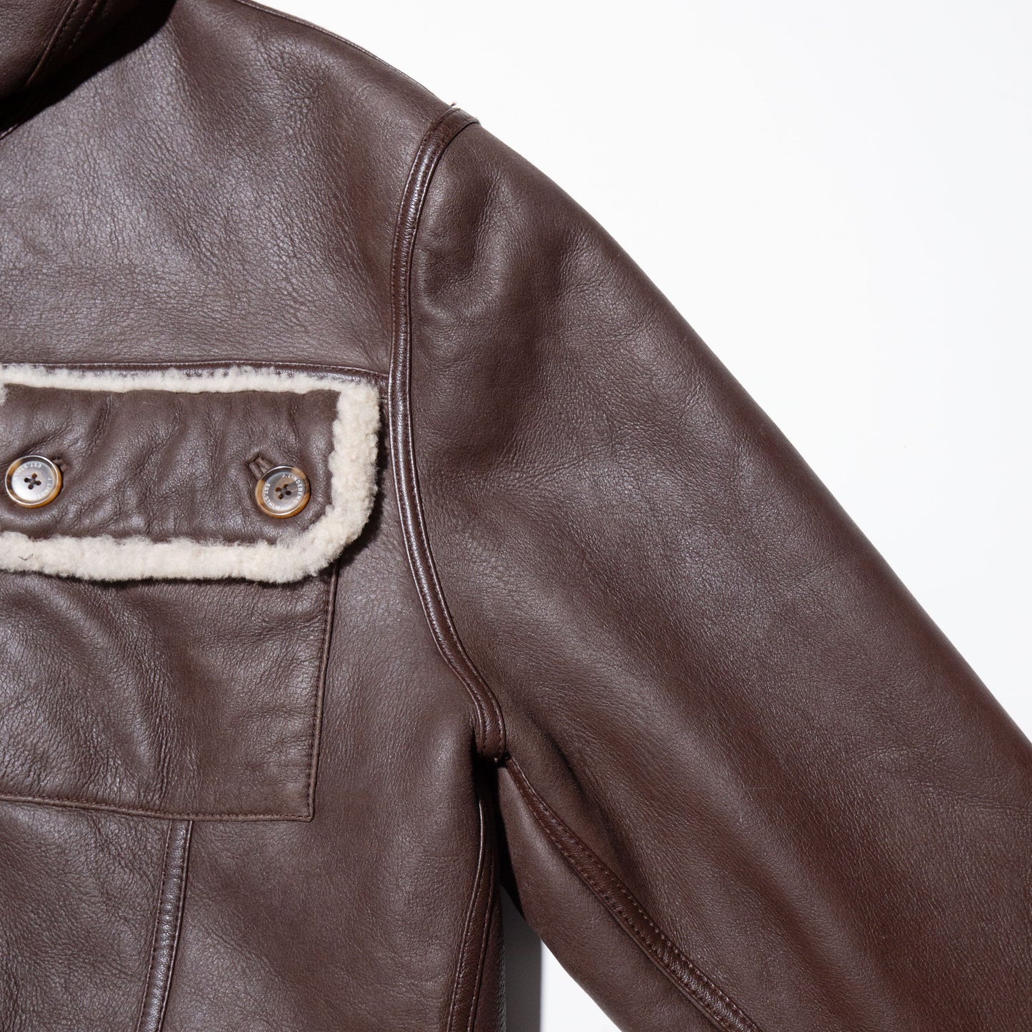 vintage cropped faux mouton jacket