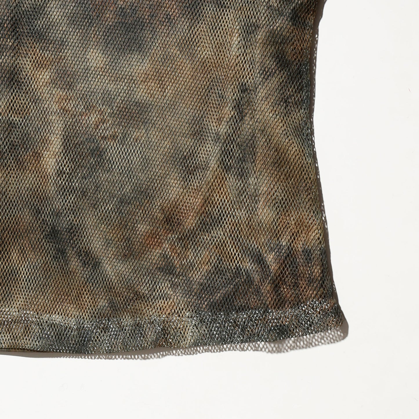 vintage mesh layered acid cut sew