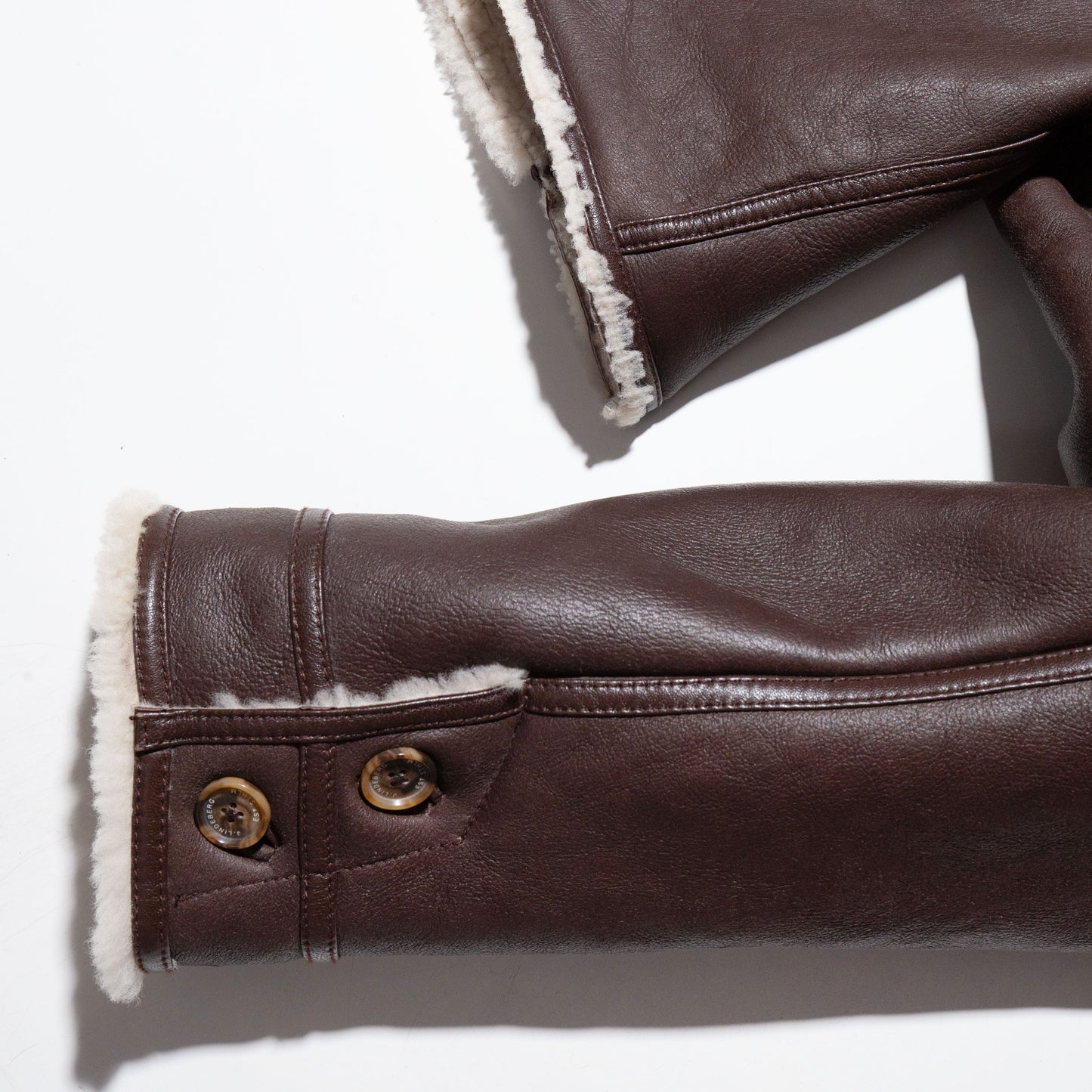 vintage cropped faux mouton jacket