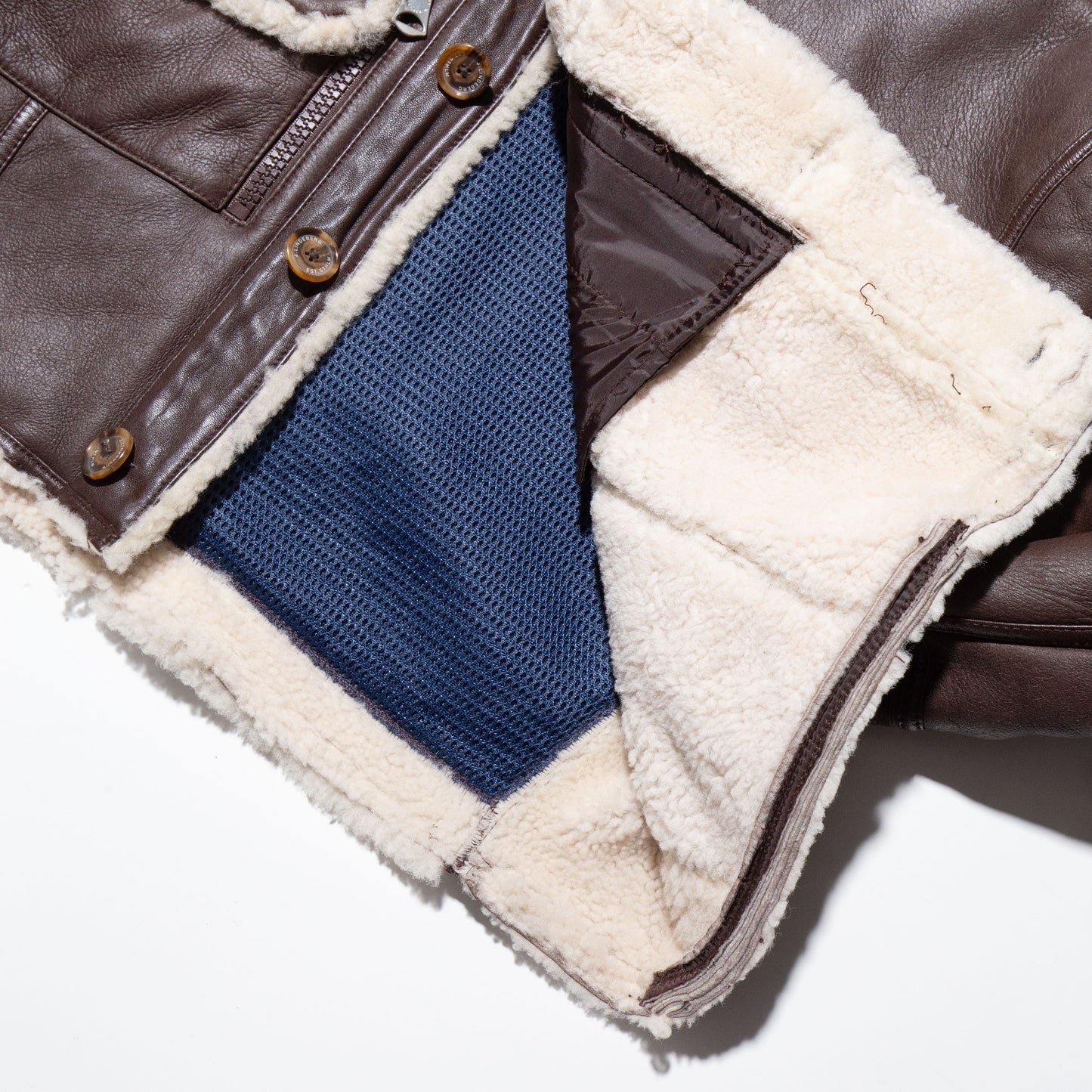 vintage cropped faux mouton jacket