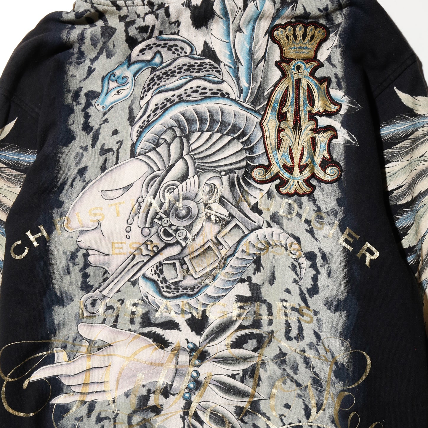 vintage christian audigier tatoo hoodie