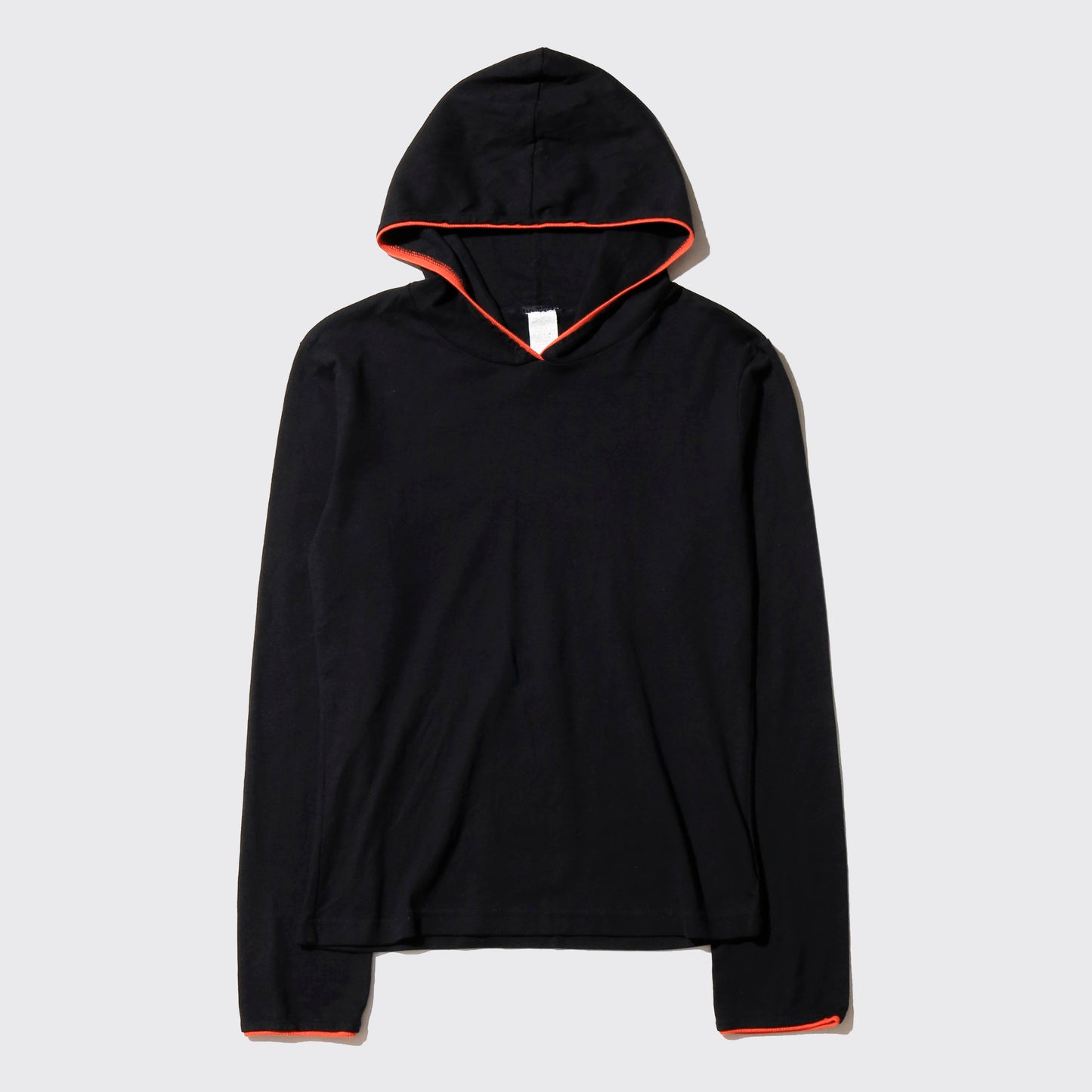 vintage cropped piping hoodie