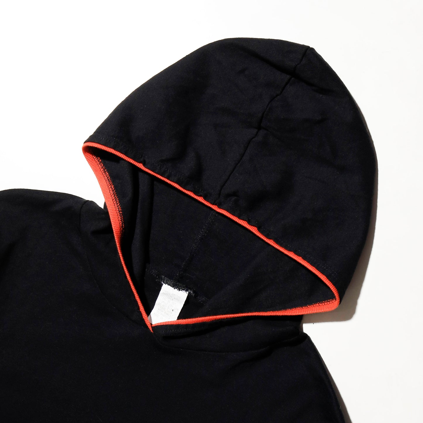 vintage cropped piping hoodie