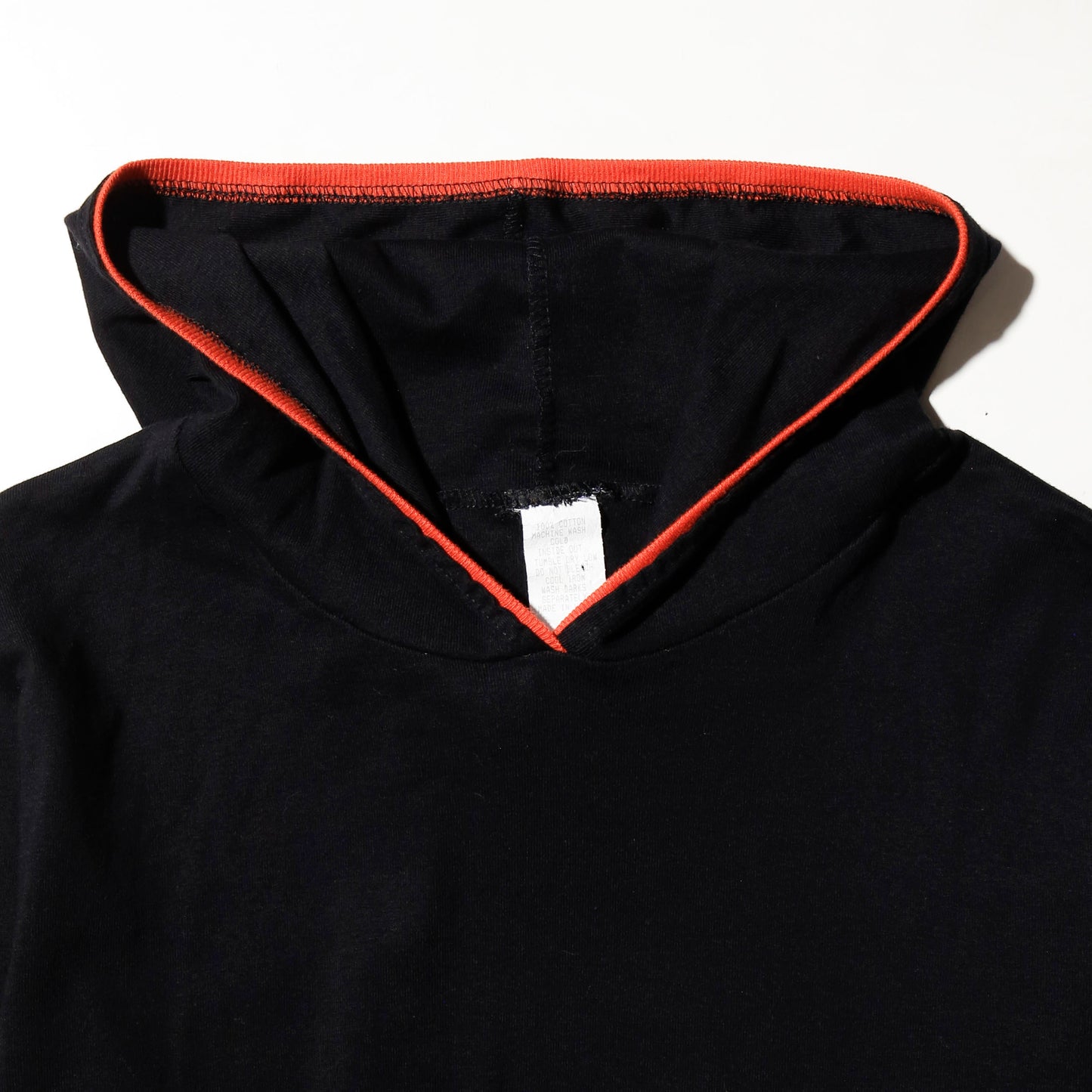 vintage cropped piping hoodie