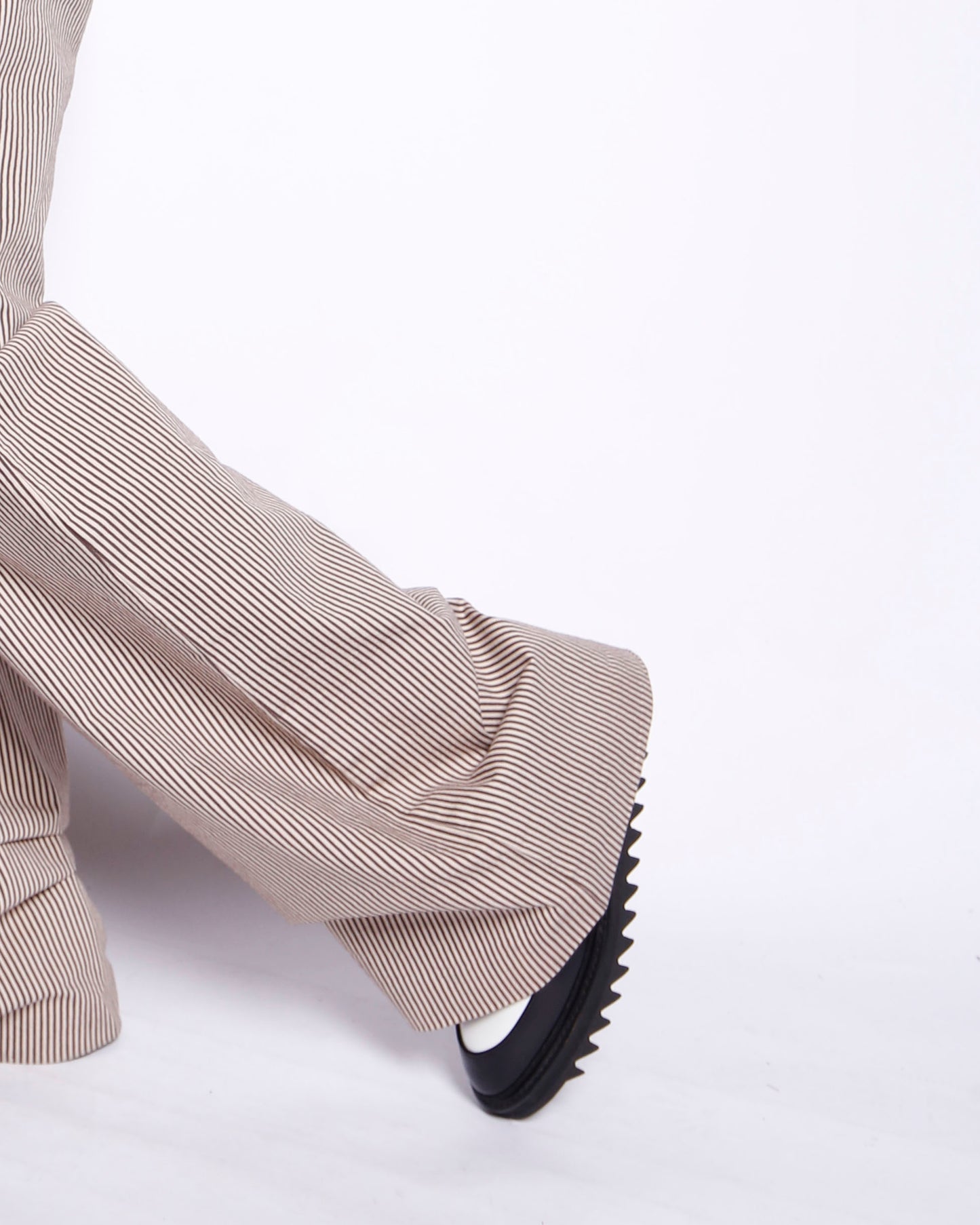 vintage low rise stripe wide slacks