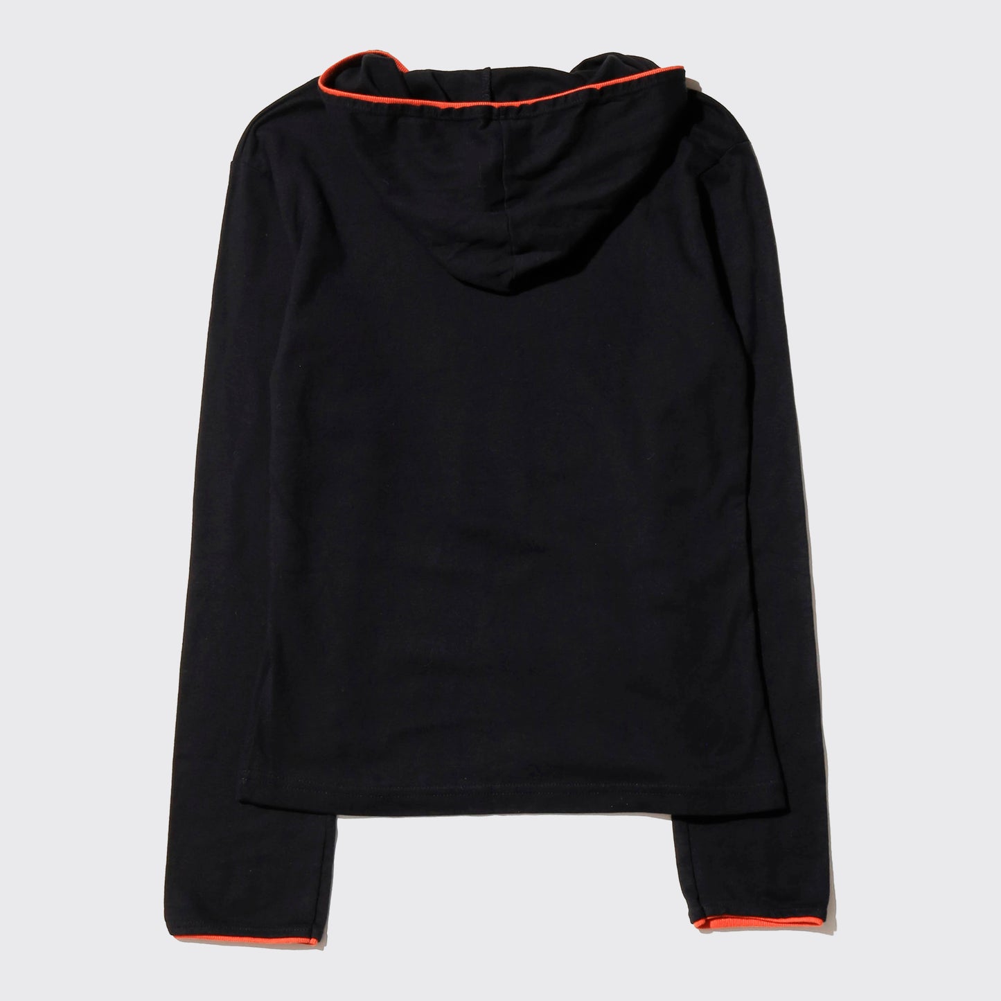 vintage cropped piping hoodie