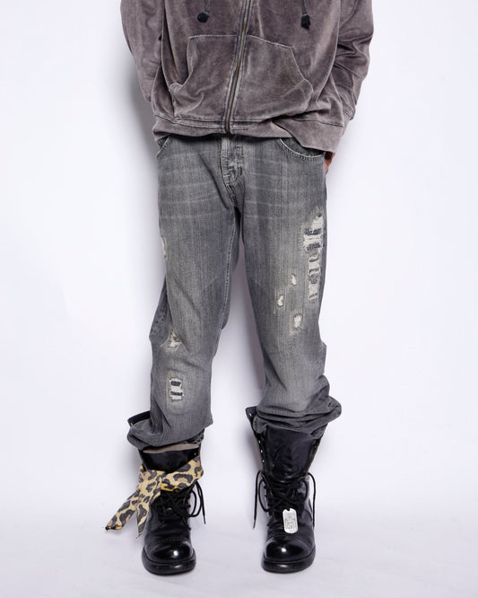 vintage 00's nudie jeans repaired jeans