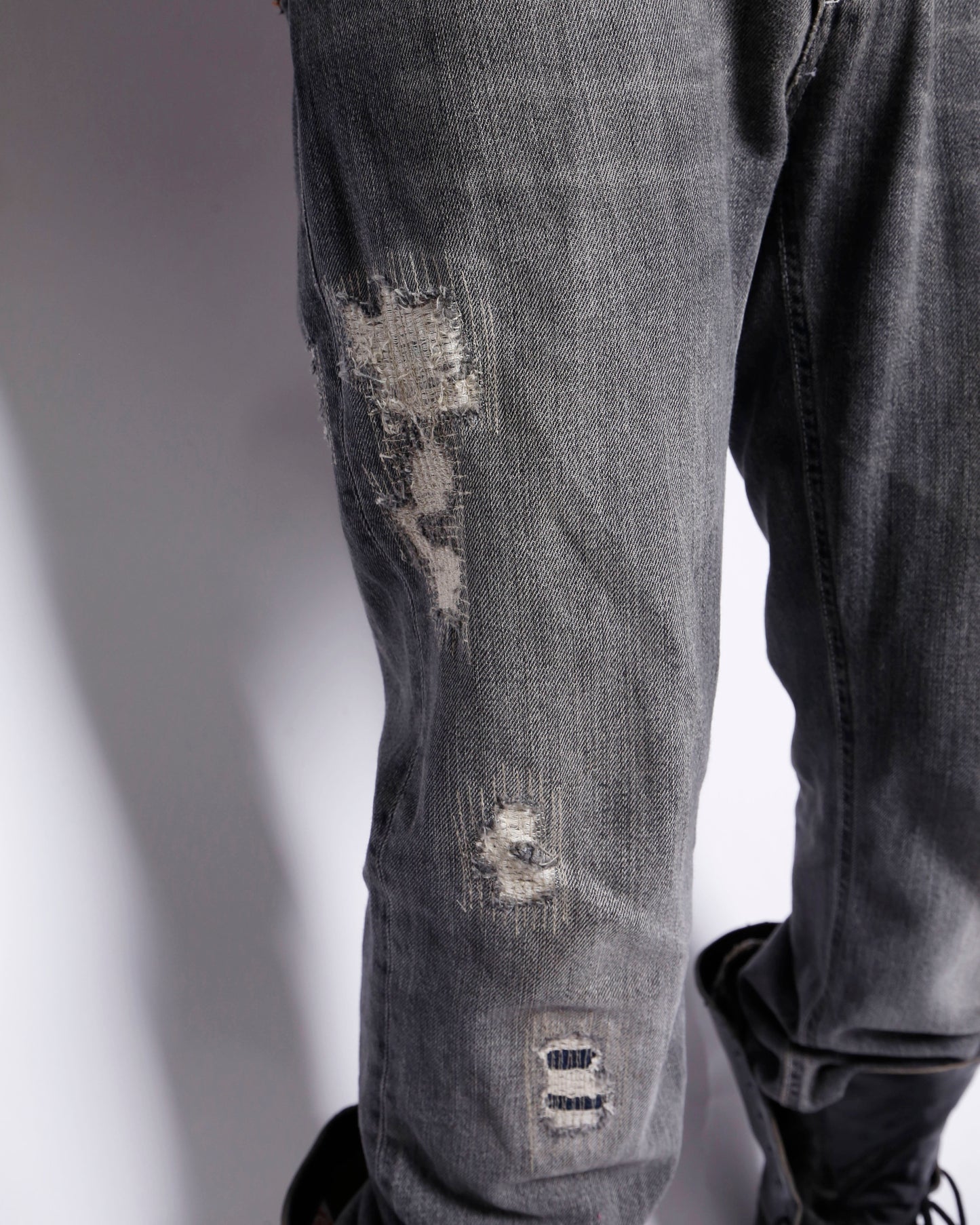 vintage 00's nudie jeans repaired jeans
