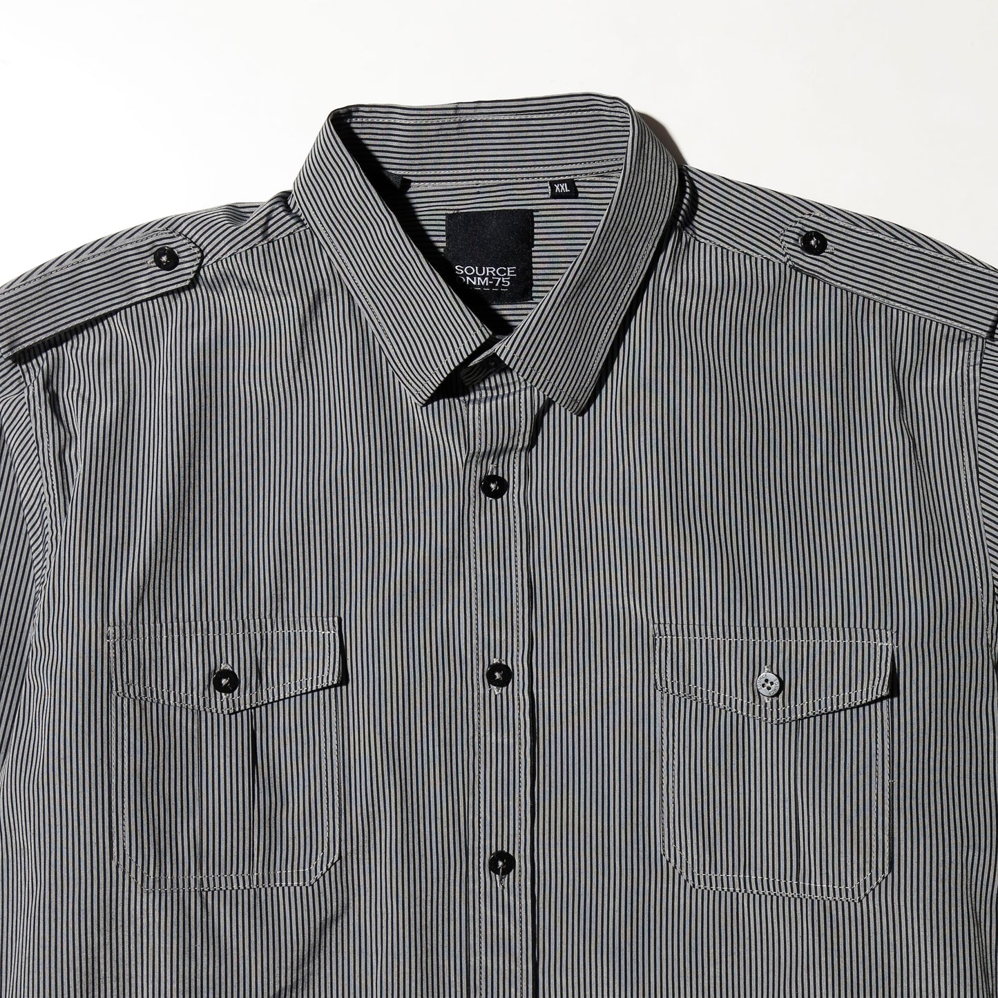vintage stripe epolet shirt